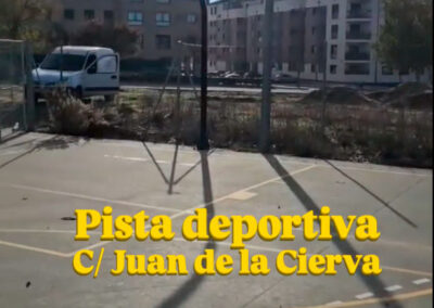 Renovación de las pistas deportivas de la calle Juan de la Cierva